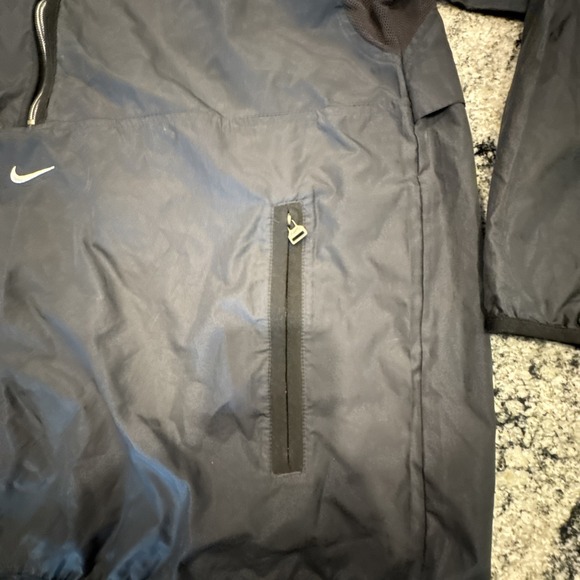 Vtg Nike‎ Jacket Men's Large Black Half Zip Hoodie 90s Retro Swoosh Logo Vented - Picture 4 of 12